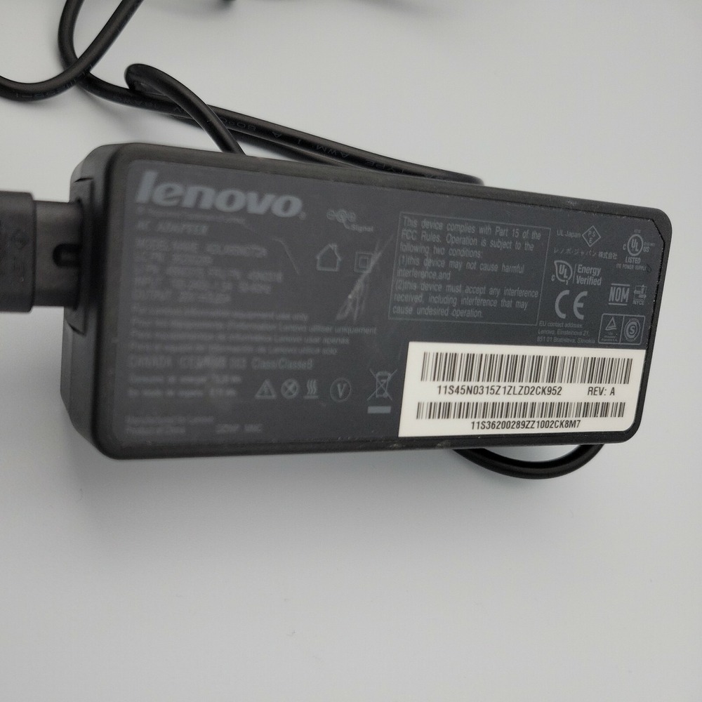 Lenovo ADLX65NDT2A Power Adapter 20V 65W Round Tip Black Laptop Charger